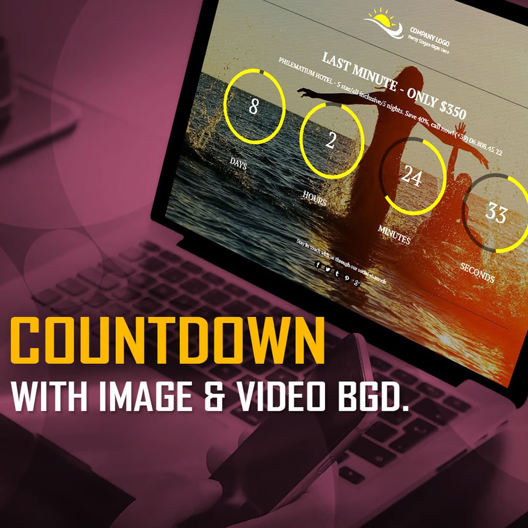 CountDown With Image or Video Background WP Plugin