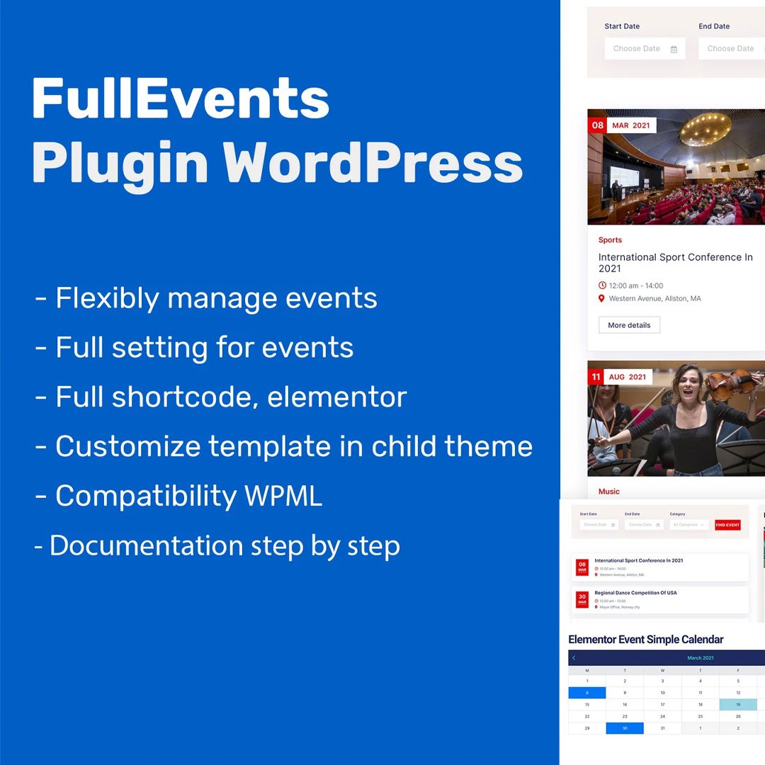 Event Plugin WordPress - FullEvents