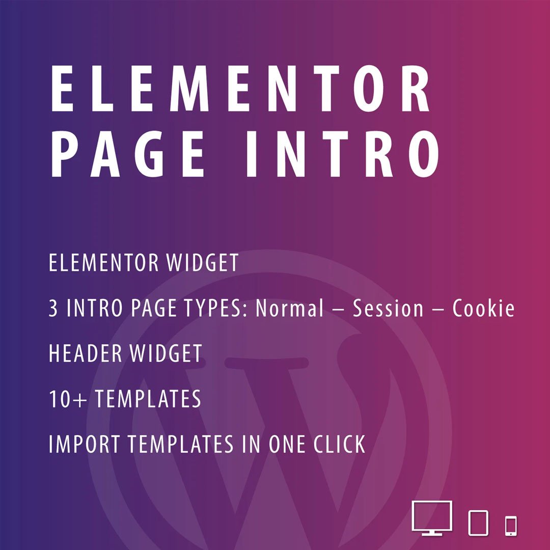 Page Intro for Elementor WordPress Plugin