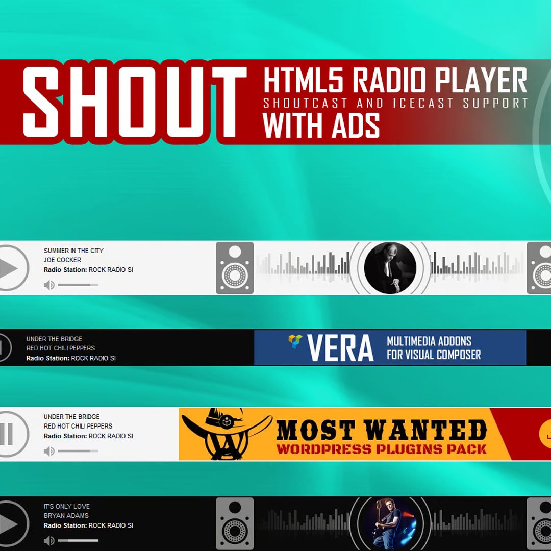 SHOUT - HTML5 Radio Player With Ads - WP Plugin