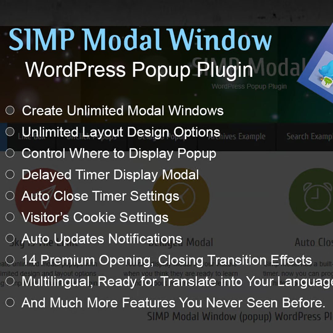 Simp Modal Window - WordPress Plugin